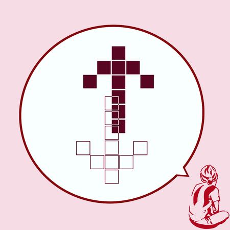 Arrow indicates the direction  icon, vector illustrationのイラスト素材