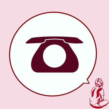 The handset, phone icon , vector illustration.のイラスト素材