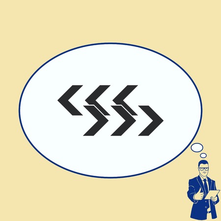 Arrow indicates the direction  icon, vector illustrationのイラスト素材