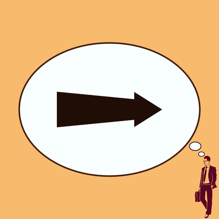 Arrow indicates the direction  icon, vector illustrationのイラスト素材