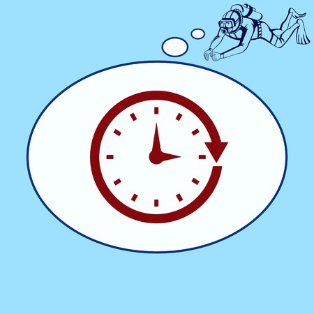 Clock Icon, vector illustrationのイラスト素材