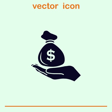 Money icon, Finance Icon, vector illustration. Flat design style.のイラスト素材