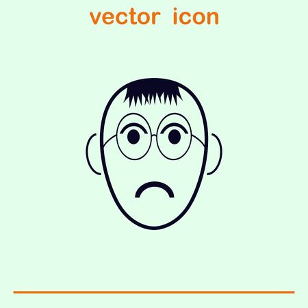 Angry little boy Icon.のイラスト素材