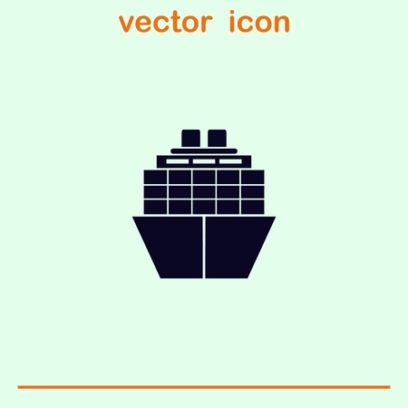 Ship icon, vector illustration. Flat design style.のイラスト素材