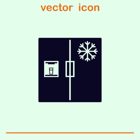Home appliances icon. Refrigerator icon. Vector illustration. Kitchenware.のイラスト素材