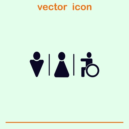 Restroom icon, vector illustrationのイラスト素材