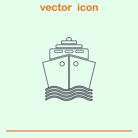 Ship icon, vector illustration. Flat design style.のイラスト素材