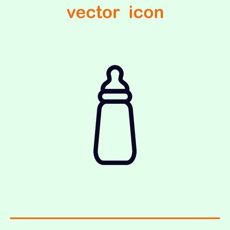 Baby bottle icon, vector illustration. Flat design styleのイラスト素材