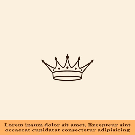Crown icon. Finance Icon, vector illustration. Flat design style.のイラスト素材
