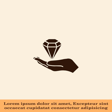Diamond icon. Finance Icon, vector illustration. Flat design style.のイラスト素材