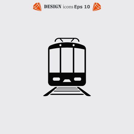 Passenger train, subway, Metro, public transport  icon, vector illustration. Flat design styleのイラスト素材