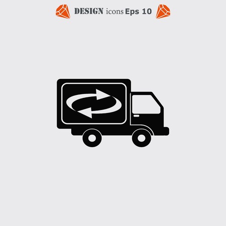 Delivery sign icon, vector illustration.のイラスト素材