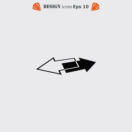 Arrow indicates the direction  icon, vector illustrationのイラスト素材