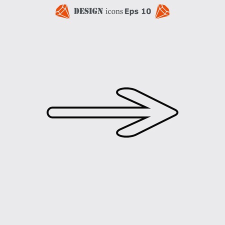 Arrow indicates the direction  icon, vector illustrationのイラスト素材