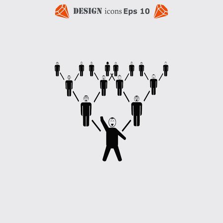 Group of people icon, Friends icon,  vector illustrationのイラスト素材