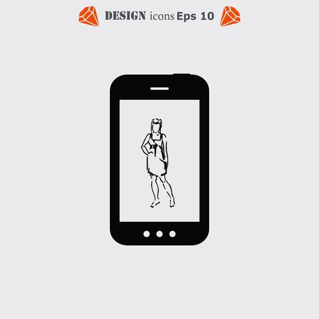 The handset, phone icon , vector illustration.のイラスト素材