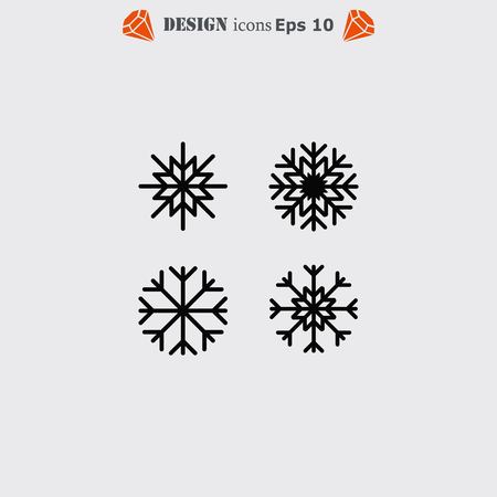 Snowflake icon. Vector illustration.のイラスト素材