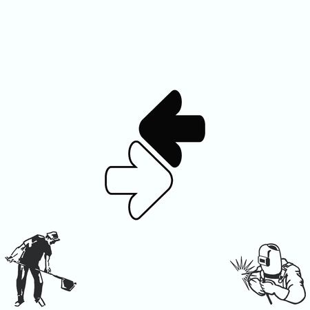 Arrow indicates the direction  iconのイラスト素材