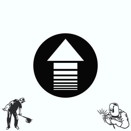 Arrow indicates the direction  iconのイラスト素材