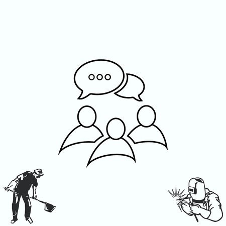 Group of people icon, Friends icon,  illustrationのイラスト素材