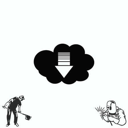 Technology innovation icon. Cloud technology, illustration.のイラスト素材