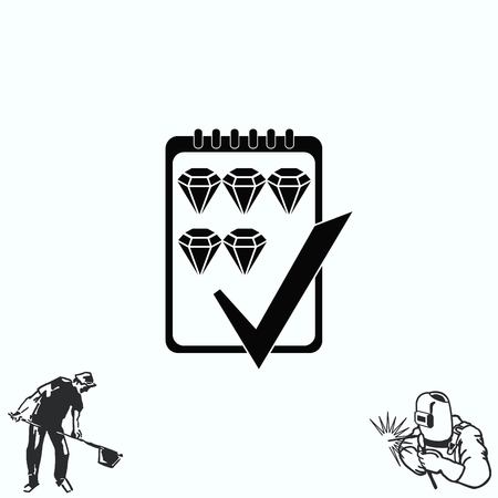 Diamond icon. Finance Icon, illustration. Flat design style.のイラスト素材