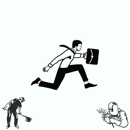 running businessman.のイラスト素材