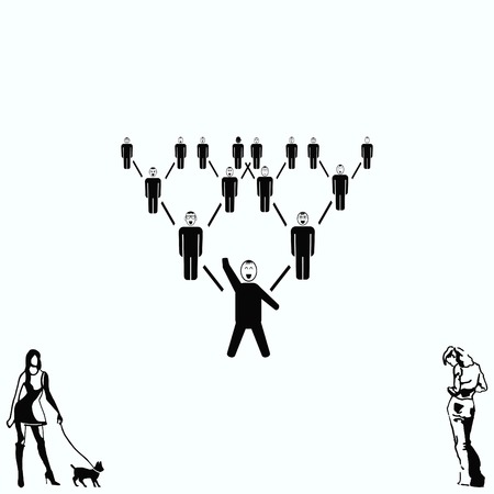 Group of people icon, Friends icon,  vector illustrationのイラスト素材