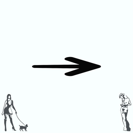 Arrow indicates the direction  icon, vector illustrationのイラスト素材