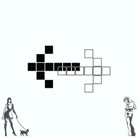 Arrow indicates the direction  icon, vector illustrationのイラスト素材