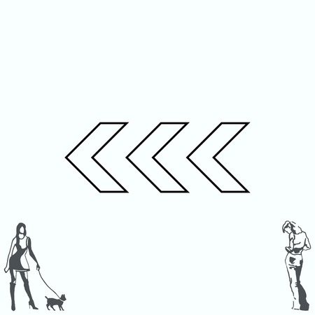 Arrow indicates the direction  icon, vector illustrationのイラスト素材