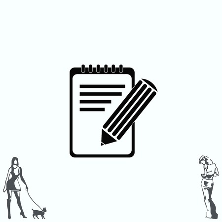 Notebook icon, vector illustration.のイラスト素材