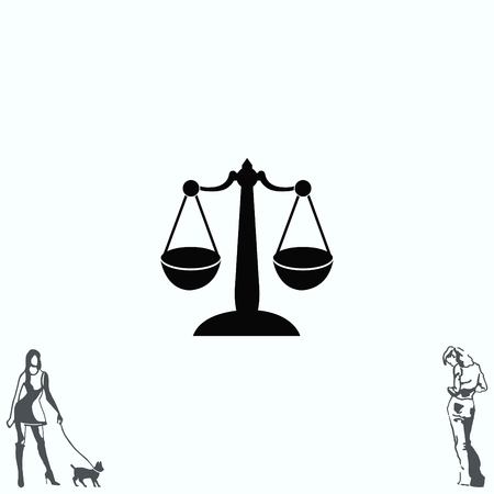 Scales icon, vector illustrationのイラスト素材