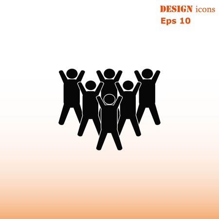 Group of people icon, Friends icon,  vector illustrationのイラスト素材