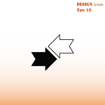 Arrow indicates the direction  icon, vector illustrationのイラスト素材