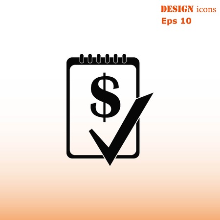Money icon, Finance Icon, vector illustration. Flat design style.のイラスト素材