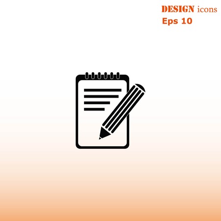 Notebook icon, vector illustration.のイラスト素材