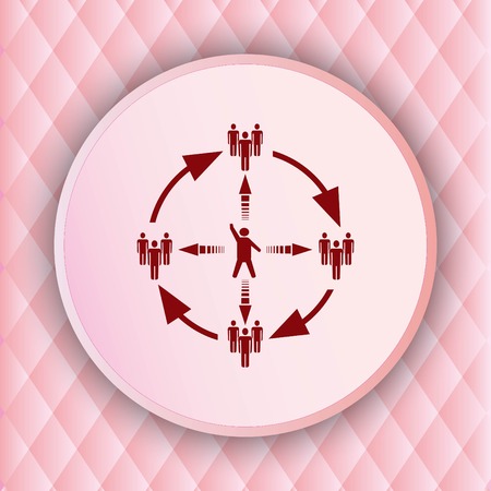 Group of people icon, Friends icon,  vector illustrationのイラスト素材