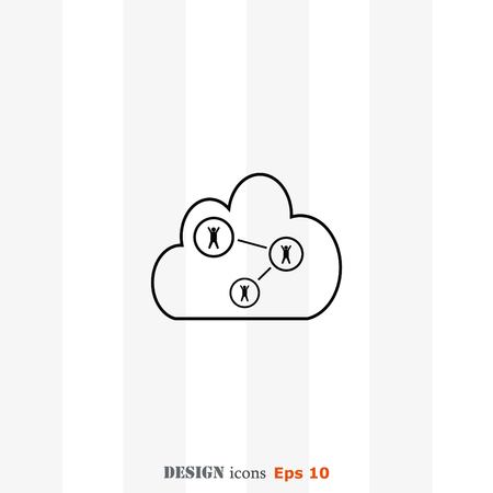 Group of people icon, Friends icon,  vector illustrationのイラスト素材