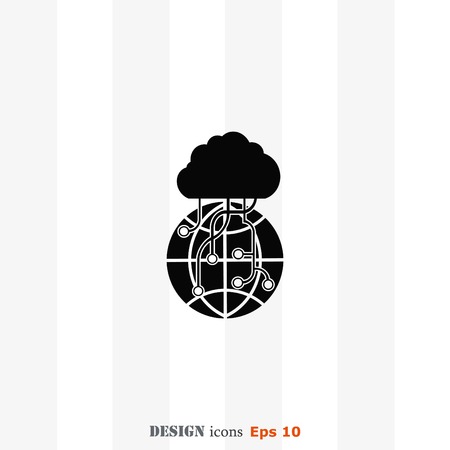 Technology innovation icon. Cloud technology, vector illustration.のイラスト素材
