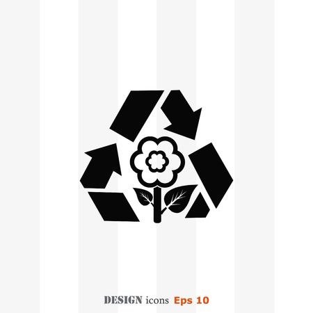 Throw away the trash icon, recycle iconのイラスト素材
