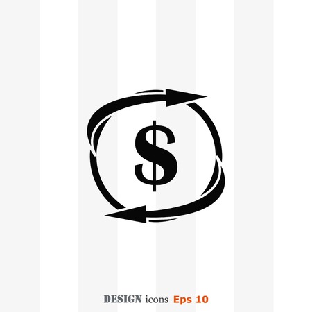 Money icon, Finance Icon, vector illustration. Flat design style.のイラスト素材