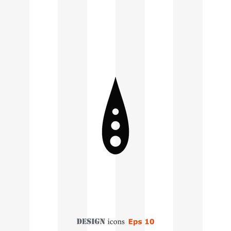 Drop icon.  Flat Vector illustrationのイラスト素材