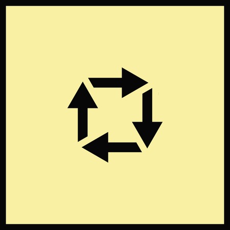 Arrow indicates the direction  icon, vector illustration. Flat design styleのイラスト素材