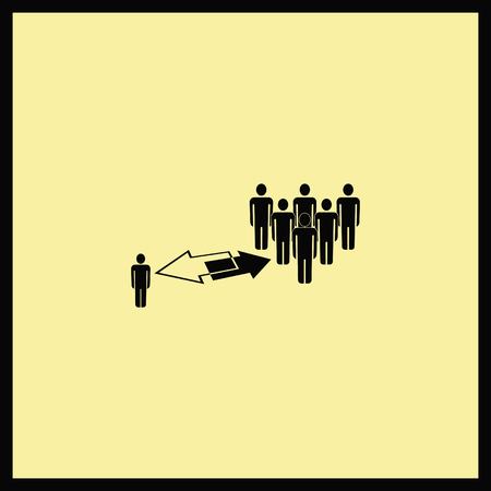 Group of people icon, Friends icon,  vector illustrationのイラスト素材