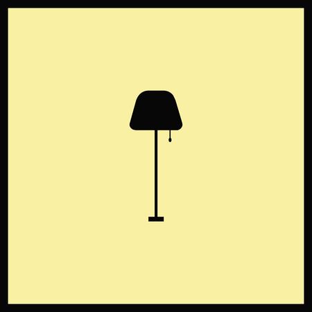 Home appliances icon. Table lamp, floor lamp, chandelier icon. Vector illustration.のイラスト素材