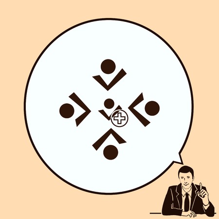 Group of people icon, Friends icon,  vector illustrationのイラスト素材
