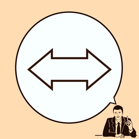 Arrow indicates the direction  icon, vector illustrationのイラスト素材