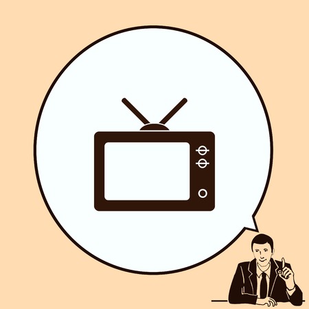 Home appliances icon. TV icon. Vector illustration.のイラスト素材