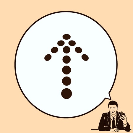 Arrow indicates the direction  icon, vector illustrationのイラスト素材